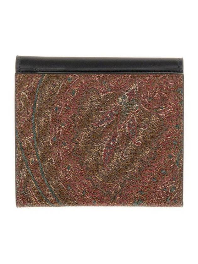 Paisley Print Card Wallet Brown Black - ETRO - BALAAN 3