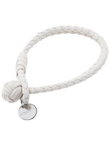 Intrecciato Double Weaving Bracelet White - BOTTEGA VENETA - BALAAN 1