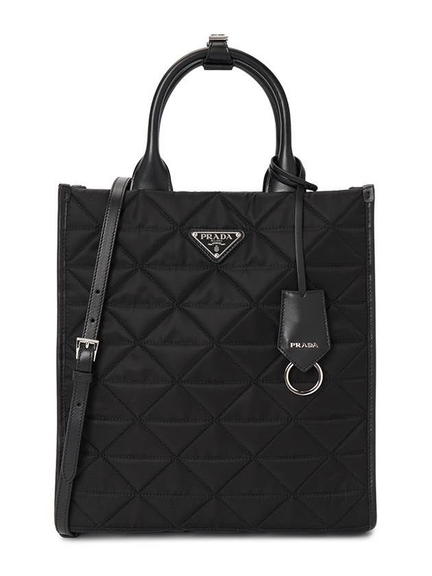 Re-Nylon Quilted Medium Tote Bag Black - PRADA - BALAAN 2