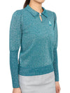 Eccrine puff sleeve knit polo emerald - MARK & LONA - BALAAN 4