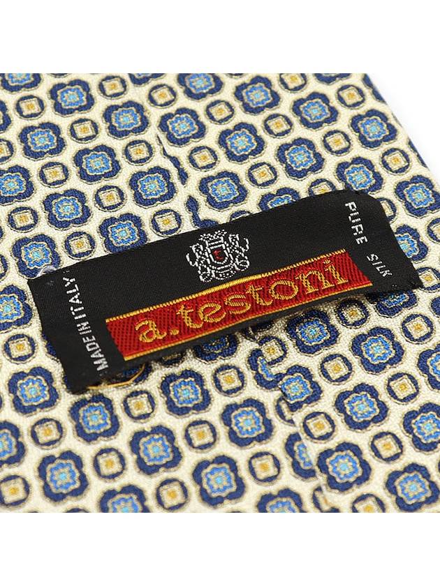 100 silk ivory pattern tie - A. TESTONI - BALAAN 7