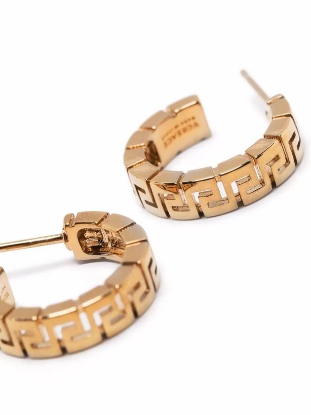 Greca hoop earrings gold - VERSACE - BALAAN 3