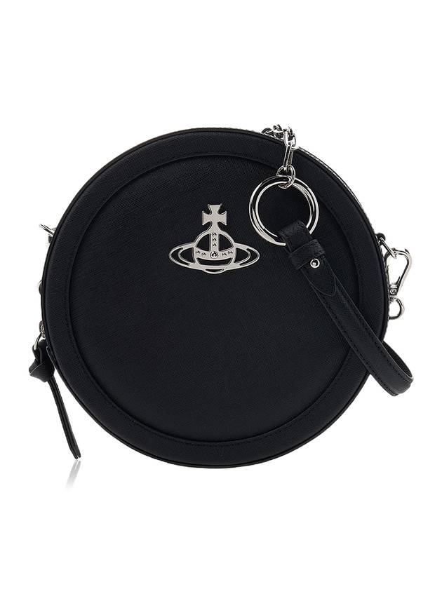 Ruby Round Saffiano Cross Bag Black - VIVIENNE WESTWOOD - BALAAN 1