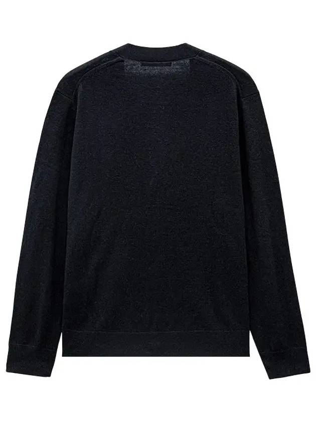 Keve Face Wool V-neck Cardigan Black - ACNE STUDIOS - BALAAN 8