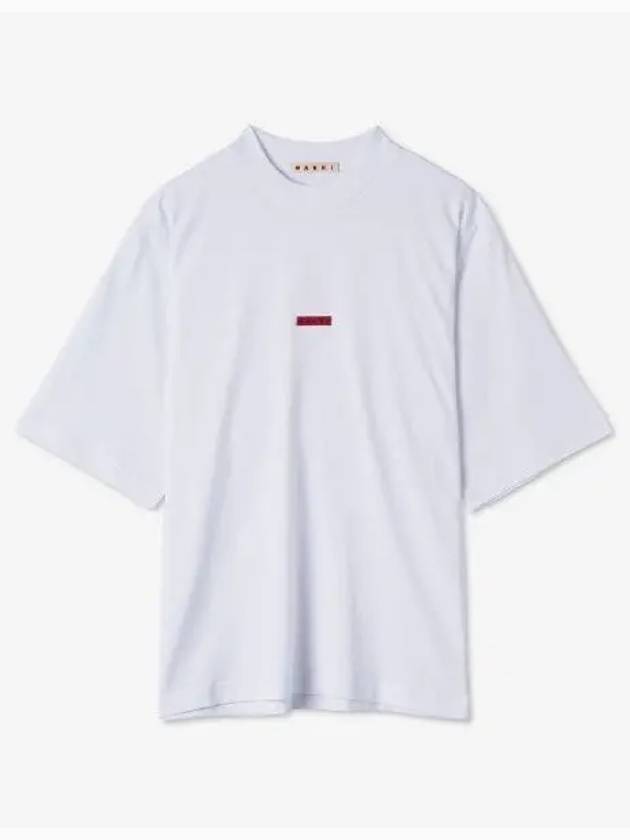 SMALL LOGO COTTON JERSEY SHORT SLEEVE T SHIRT - MARNI - BALAAN 2