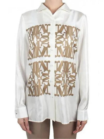 Women s Legno Silk Shirt Vanilla 002 1120280 - MAX MARA - BALAAN 1