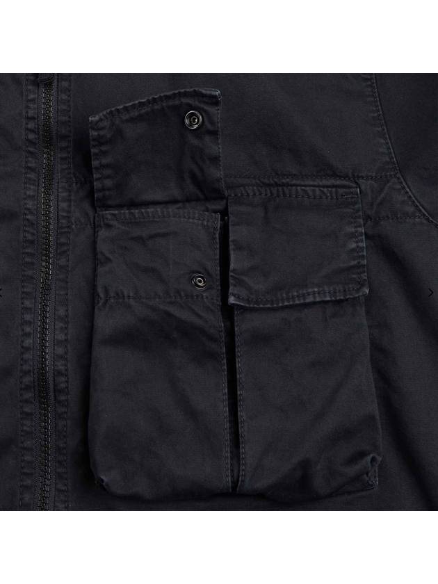 Garment Dyed Stretch Cotton Overshirt Black - STONE ISLAND - BALAAN 5