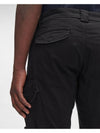 Men's Lens Wappen Stretch Cargo Pants Black - CP COMPANY - BALAAN.