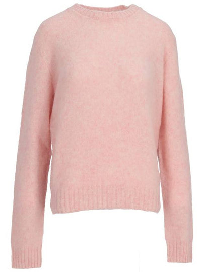 Shetland wool crewneck knit top alabaster pink - PRADA - BALAAN 2