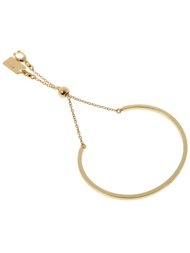 Signature Slider Bangle Bracelet Gold - COACH - BALAAN 3