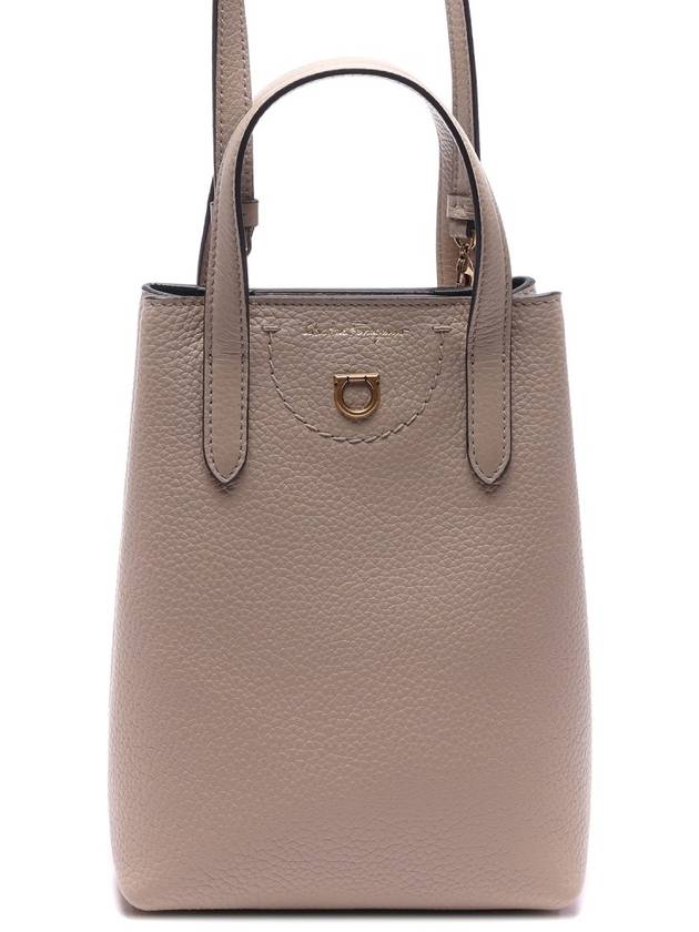 Gancini Mini Bag Beige - SALVATORE FERRAGAMO - BALAAN 3