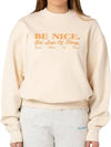 Be Nice Crew Neck Sweatshirt Ivory FELPA BE NICE AVORIO - SPORTY & RICH - BALAAN 4