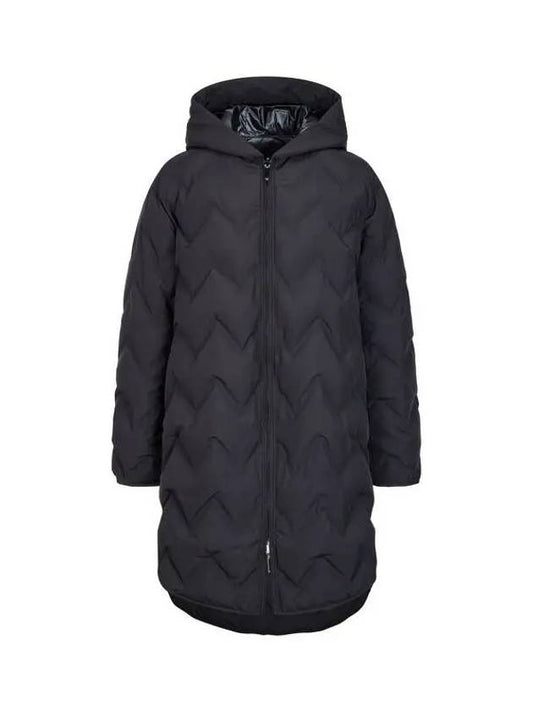 8th Anniversary Last Armani 9 7 8 Women s Reversible Zigzag Quilted Coat Black - EMPORIO ARMANI - BALAAN 1