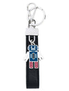 Saffiano Leather Robot Keychain Black - PRADA - BALAAN 1