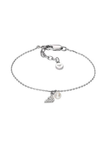 Logo Pearl Bracelet Silver - EMPORIO ARMANI - BALAAN 1