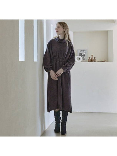 Turtleneck Knit Long Dress BROWN - AVANT-G - BALAAN 1