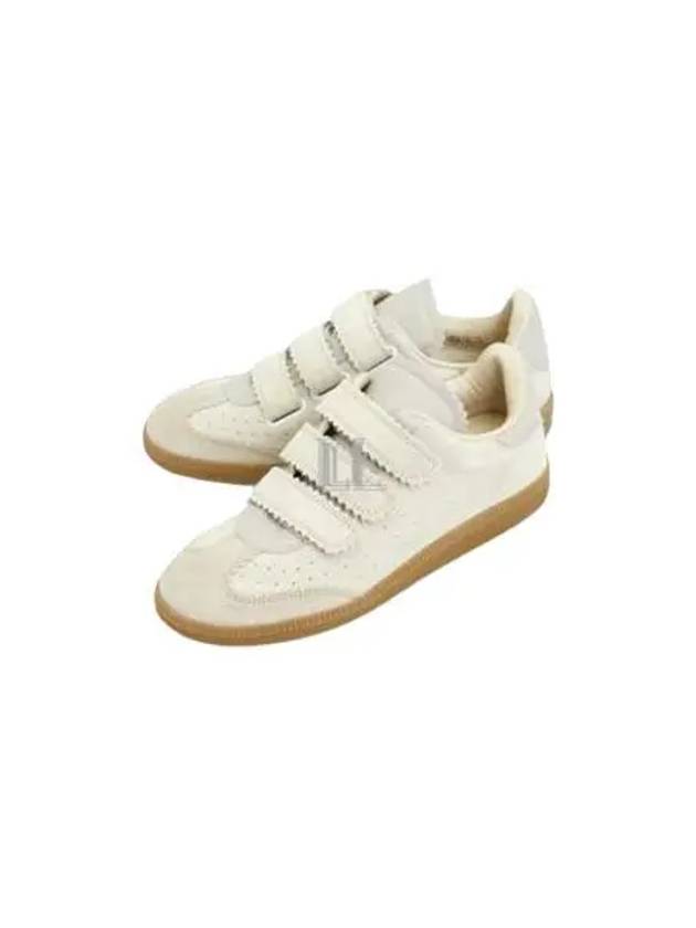 Beth Logo Leather Low Top Sneakers Beige - ISABEL MARANT - BALAAN 2