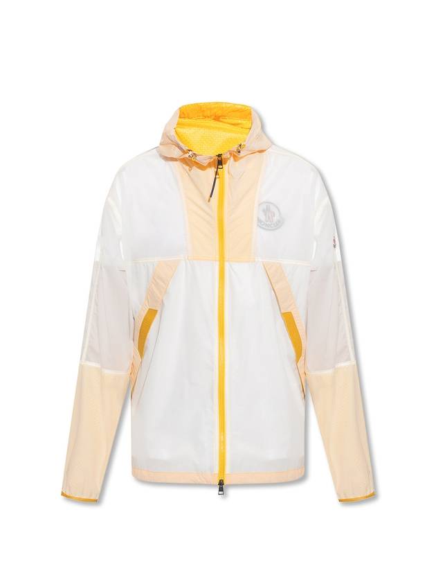 Doi Lightweight Hooded Windbreaker White Yellow - MONCLER - BALAAN 1