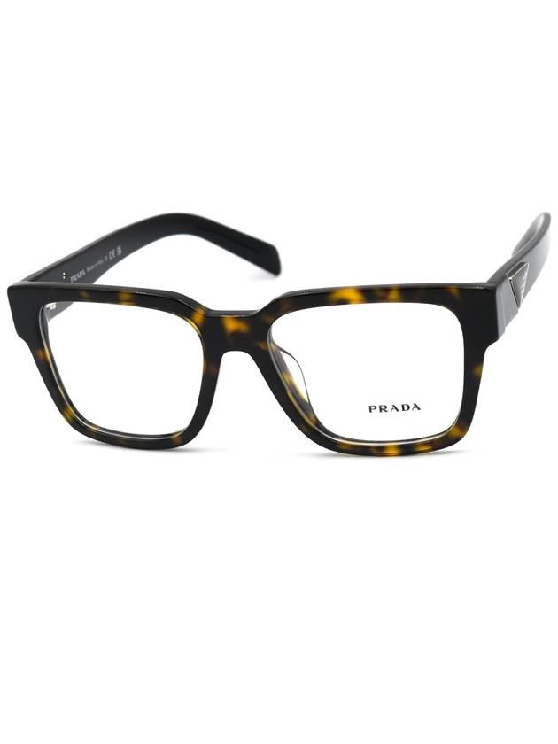 Eyewear Triangular Logo Eyeglasses Havana - PRADA - BALAAN 2