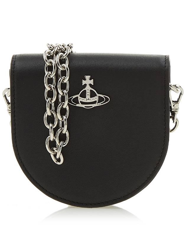 Smooth Leather Nano Saddle Cross Bag Black - VIVIENNE WESTWOOD - BALAAN 2