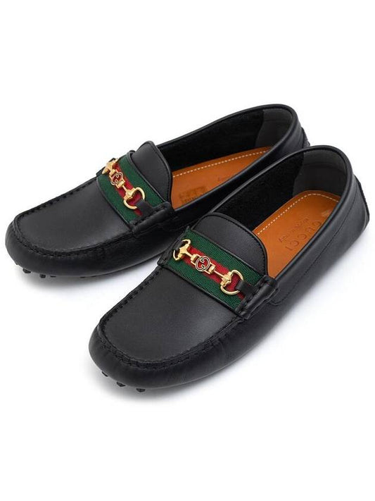 Web Horsebit Driving Shoes Black - GUCCI - BALAAN 2