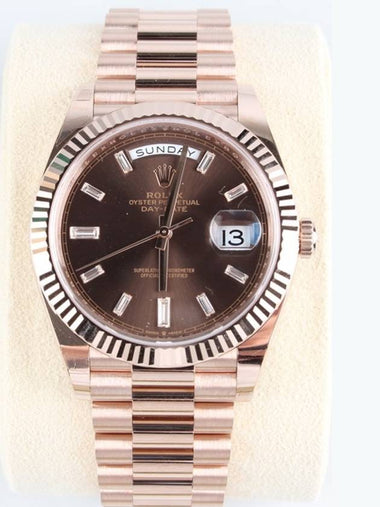 Rolex Day Date Choco Board Baguette Diamond 21 Years - ROLEX - BALAAN 1