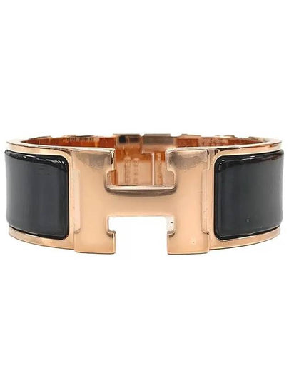 Click Clock H Bracelet Rose Gold Noir - HERMES - BALAAN 2