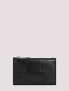 Intrecciato Zipper Card Wallet Black - BOTTEGA VENETA - BALAAN 1