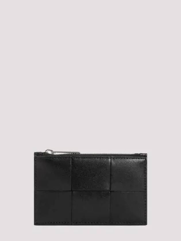 Cassette Zipper Card Holder Black 749456VBWD38803 - BOTTEGA VENETA - BALAAN 1