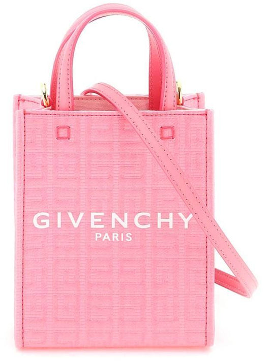 Fatji 4G Canvas Vertical Mini G Tote Bag Bright Pink - GIVENCHY - BALAAN 1