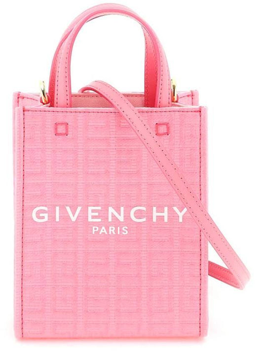 4G Canvas Vertical Mini G Tote Bag Bright Pink - GIVENCHY - BALAAN 1