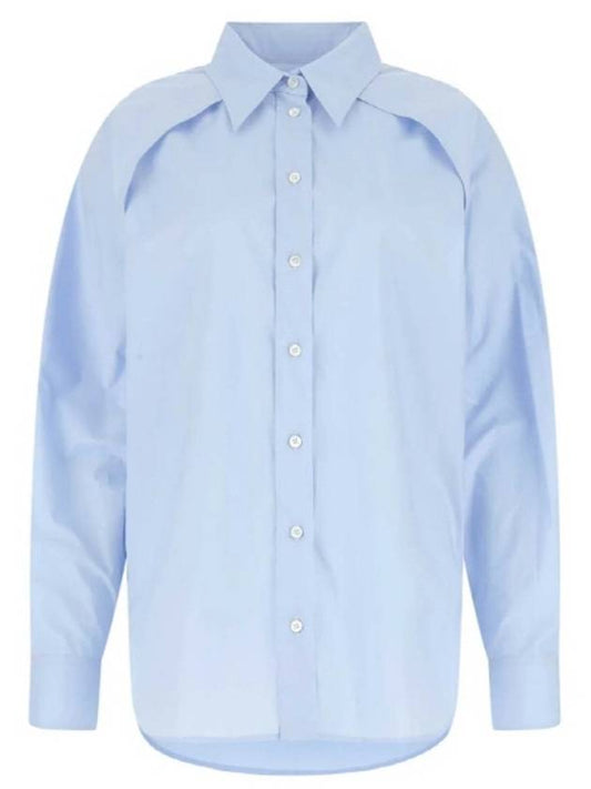 Cut-Out Detail Shirt Sky Blue - MAISON MARGIELA - BALAAN 2