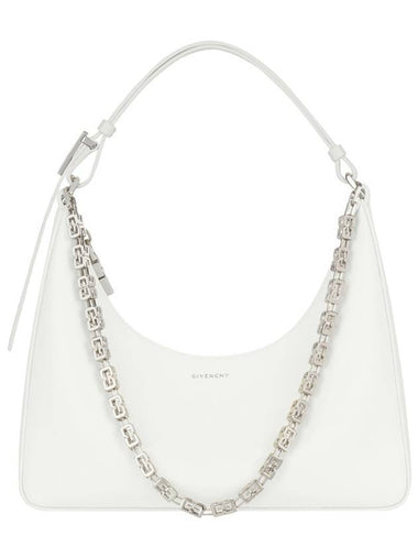 4G Chain Cut-out Moon Leather Small Shoulder Bag White - GIVENCHY - BALAAN 1