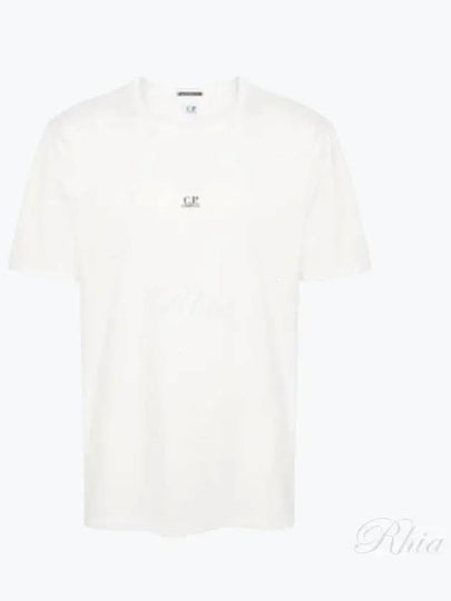 70/2 Mercerized Jersey Logo Short Sleeve T-Shirt White - CP COMPANY - BALAAN 2