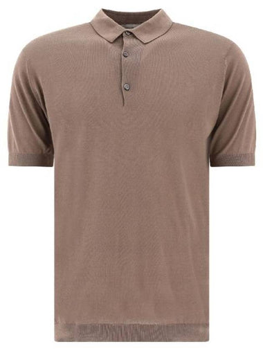 Adrian Cotton Polo Shirt Brown - JOHN SMEDLEY - BALAAN 1