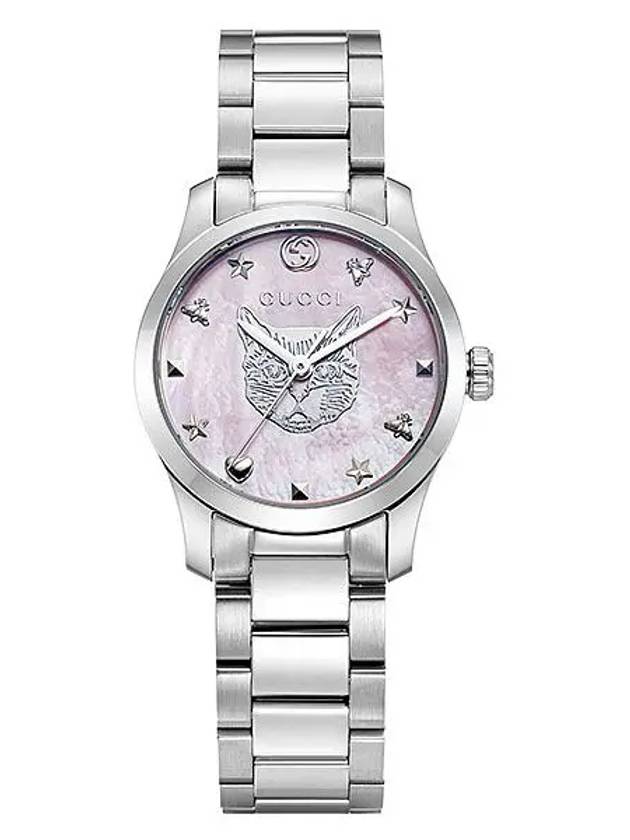 G Timeless Swiss Watch 27mm Silver Pink - GUCCI - BALAAN 3