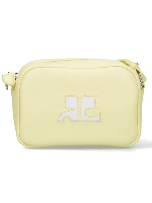 Reedition Camera Leather Cross Bag Pastel Yellow - COURREGES - BALAAN 2