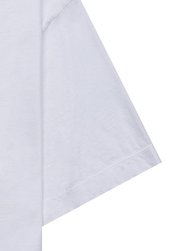 Logo Print Short Sleeve T-Shirt White - STONE ISLAND - BALAAN 7