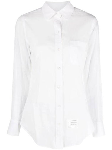 Round Collar Shirt White - THOM BROWNE - BALAAN 1