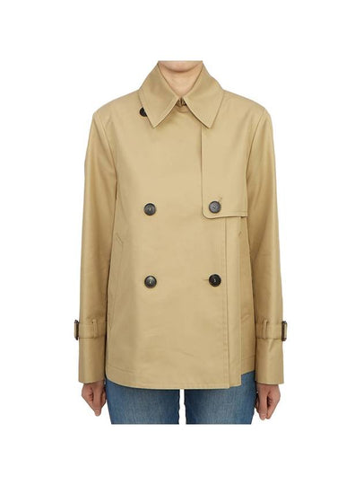 Biglia Double Breasted Cotton Trench Coat Beige - MAX MARA - BALAAN 2