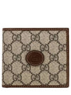 Interlocking G Bifold Half Wallet Brown Beige - GUCCI - BALAAN 2