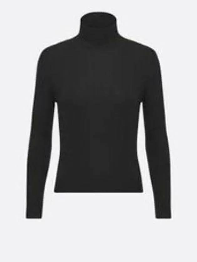 Cashmere Silk Long Sleeve Turtleneck Black - DIOR - BALAAN 2