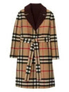 Vintage Check Reversible Wool Silgle Coat Beige Plum - BURBERRY - BALAAN 2