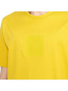 Metropolis Series Mercerized Jersey Logo Badge Short Sleeve T-Shirt Yellow - CP COMPANY - BALAAN 7