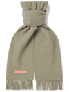 Fringe Wool Scarf Khaki Green - ACNE STUDIOS - BALAAN 2