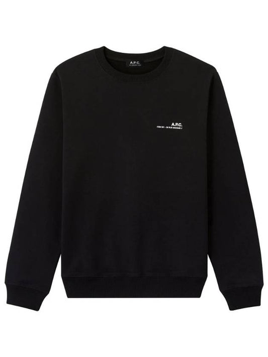 Men's Item Logo Sweatshirt Black - A.P.C. - BALAAN 2