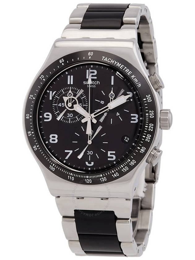 Swatch Chronograph Quartz Black Dial Men's Watch YVS441G - SWATCH - BALAAN 1