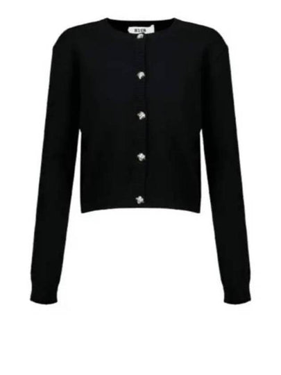 Viscose Short Cardigan Black - MSGM - BALAAN 2