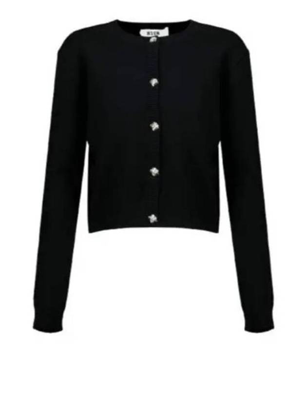 Viscose Short Cardigan Black - MSGM - BALAAN 2