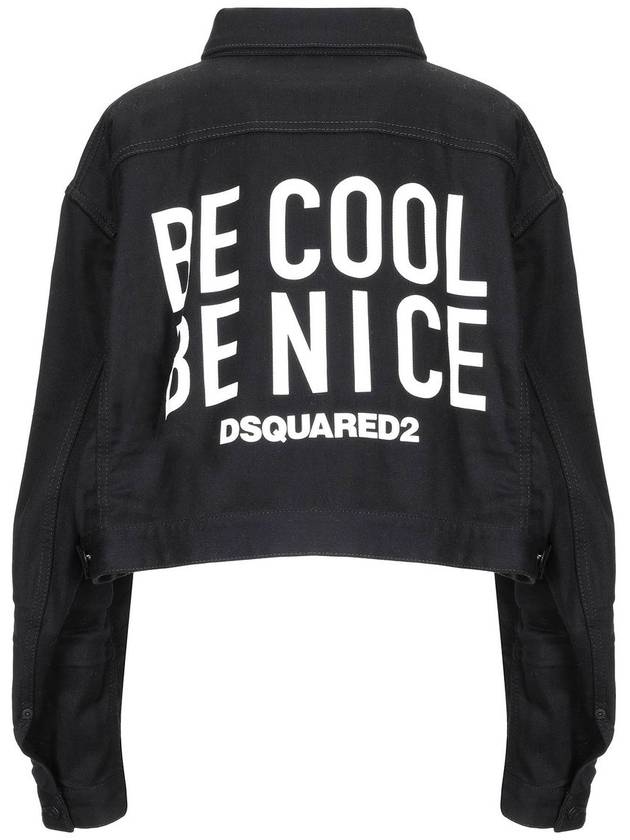Be Cool Be Nice Oversize Denim Jacket - DSQUARED2 - BALAAN 6